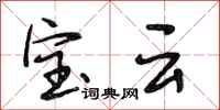 段相林宝云行书怎么写