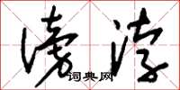 刘少英滂浡草书怎么写