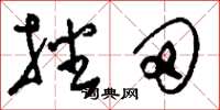 刘少英播田草书怎么写