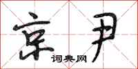 段相林京尹行书怎么写