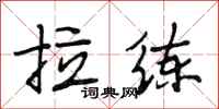 段相林拉练行书怎么写