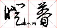 刘少英瞪瞢草书怎么写
