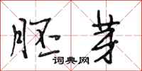 段相林胚芽行书怎么写