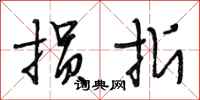 段相林损折行书怎么写