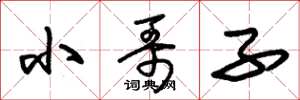 朱锡荣小哥子草书怎么写