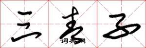 朱锡荣三青子草书怎么写