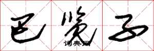 朱锡荣巴览子草书怎么写