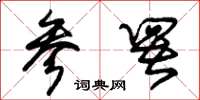 朱锡荣参署草书怎么写