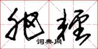 朱锡荣肥轻草书怎么写