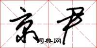 朱锡荣京尹草书怎么写