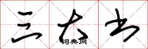 朱锡荣三大书草书怎么写