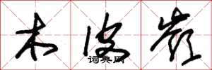 朱锡荣木皮岭草书怎么写
