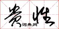 朱锡荣贵性草书怎么写