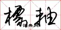 朱锡荣标轴草书怎么写