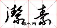 朱锡荣洁素草书怎么写