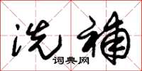 朱锡荣洗补草书怎么写