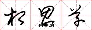 朱锡荣相思草草书怎么写