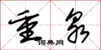 朱锡荣重泉草书怎么写