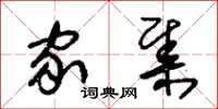 朱锡荣家集草书怎么写