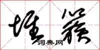 朱锡荣堆簇草书怎么写
