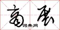 朱锡荣商展草书怎么写