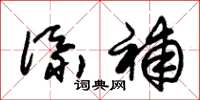 朱锡荣添补草书怎么写