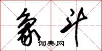朱锡荣象斗草书怎么写