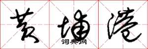 朱锡荣黄埔港草书怎么写