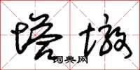 朱锡荣塔墩草书怎么写