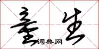 朱锡荣童生草书怎么写