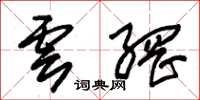 朱锡荣云网草书怎么写