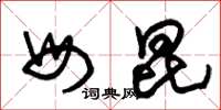 朱锡荣母昆草书怎么写