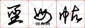 朱锡荣圣母帖草书怎么写