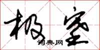 朱锡荣极塞草书怎么写