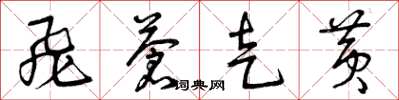 曾庆福飞苍走黄草书怎么写