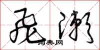 曾庆福飞漱草书怎么写