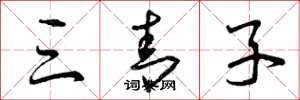 曾庆福三青子草书怎么写