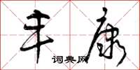 曾庆福丰康草书怎么写