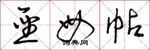 曾庆福圣母帖草书怎么写