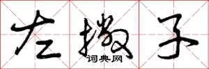 曾庆福左撇子草书怎么写