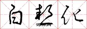 曾庆福白热化草书怎么写