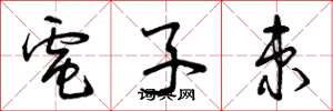 曾庆福电子束草书怎么写