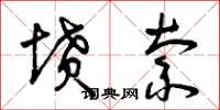 曾庆福坟索草书怎么写