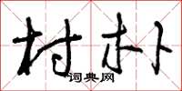 曾庆福村朴草书怎么写