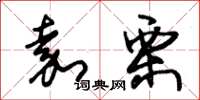 朱锡荣嘉栗草书怎么写