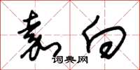 朱锡荣嘉向草书怎么写