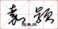 朱锡荣嘉颖草书怎么写