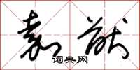 朱锡荣嘉猷草书怎么写