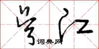 曾庆福吴江草书怎么写