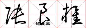 曾庆福张良椎草书怎么写